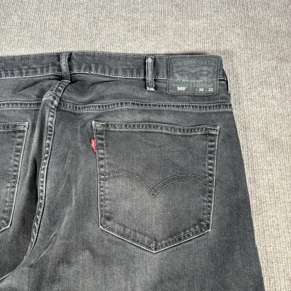Levis‎ 569 Jeans Mens 40x32 (Tag 38x32) Loose Straight Fit Dark Blue Denim Baggy